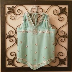 Aqua halter top